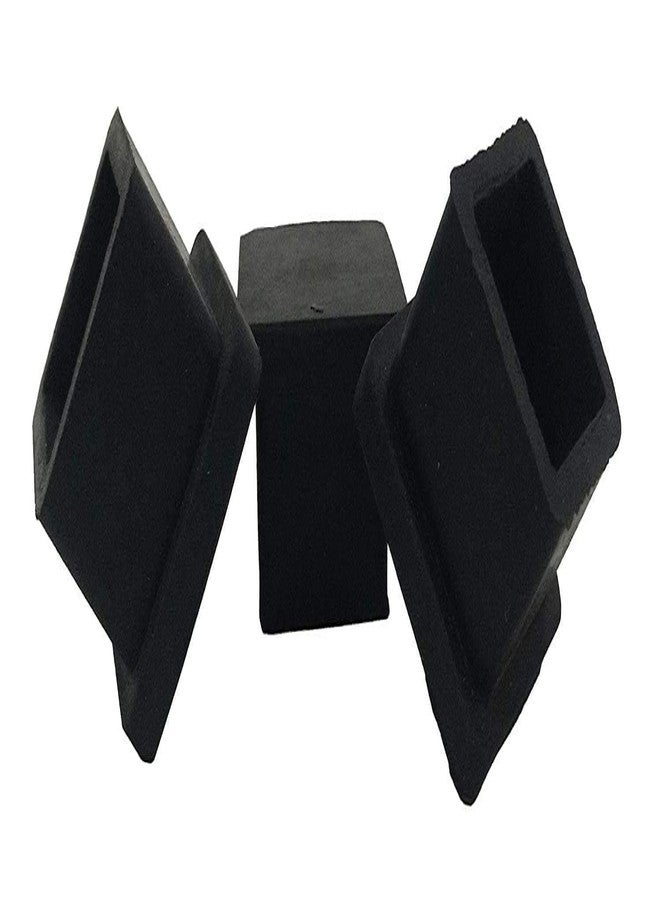 ZUBSHA Square Rubber Cap (25 X 25 mm, Black) 1inch (Black) Pack of 10 Pcs - Image 1